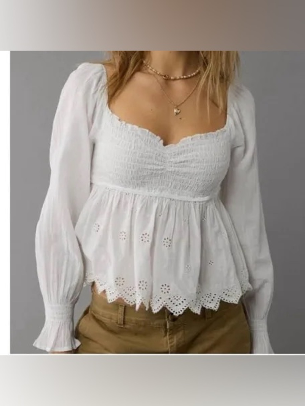 American Eagle Smock Blouse